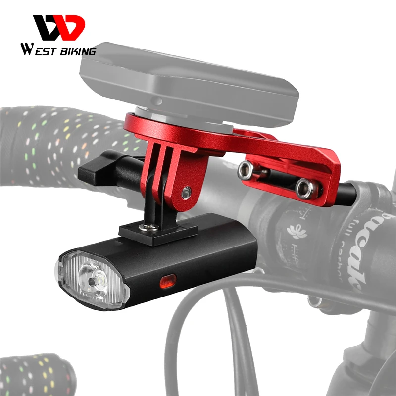 WEST BIKING linterna para bicicleta, luz de aleación de aluminio con soporte para Gopro, piezas de bicicleta de liberación rápida, soporte ordenador|Colgador bicicleta| - AliExpress