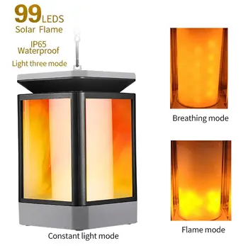 Led Outdoor Solar Flame Torch Kroonluchter Tuin Binnenplaats Gazon Landschap Waterdichte Licht