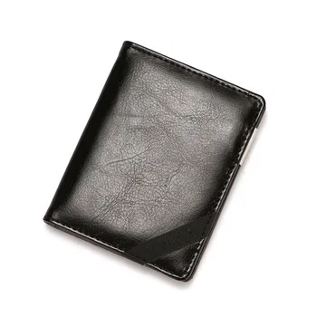 

Creative PU Leather Men's Wallet Fashion Stainless Steel Dollar Clip Multi-card Card Holder Card Holder