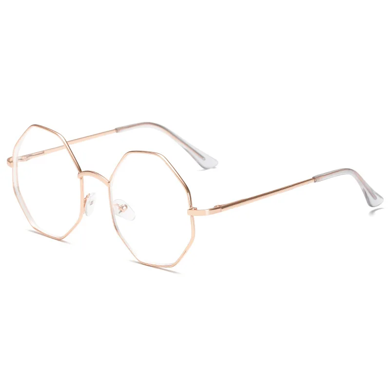 Готовые Очки для близорукости женские корейские модные трендовые Восьмиугольные оправы очки для близорукости для студентов очки для близорукости - Цвет оправы: Золотой