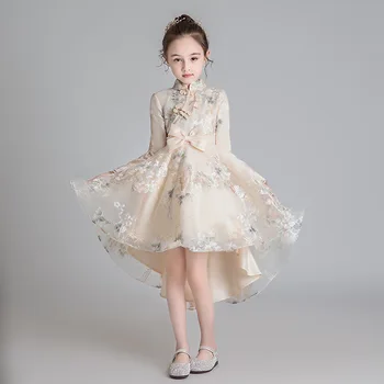 

Kids Winter Dresses for Girl Qipao Autumn New Baby Girls Clothes Long Sleeve Princess Dress for Birthday Wedding Christmas Party