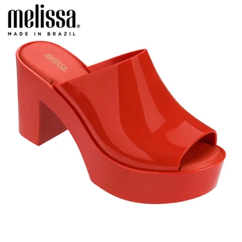 

Melissa Mule High-heeled Sandals Women Jelly Shoes Fashion Sandals 2020 New Women Jelly Sandals Melissa Brand Slippers