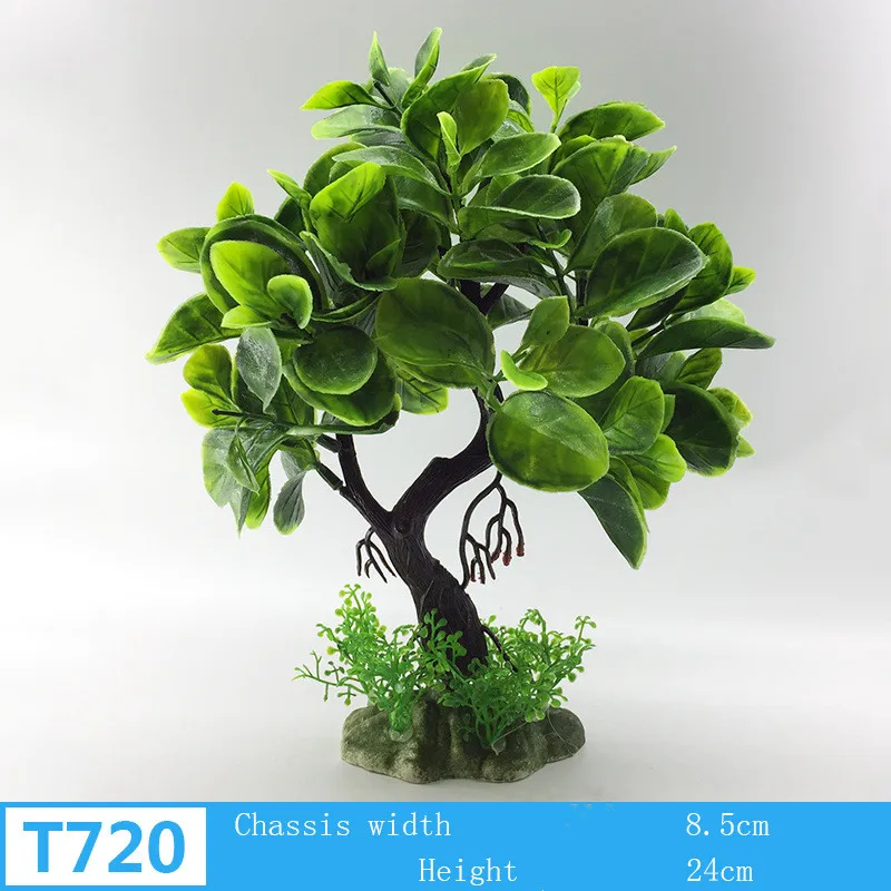 Fish Tank Landscaping Simulation Branches Lotus Flower Artificial Tree Aquarium Fake Tree Decor Bonsai Trees - Цвет: T720