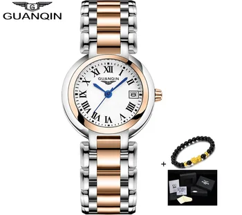 

Guanqin Rose Gold Women Watches Bracelet Watch Ladies Luxury Pearl Dial Waterproof Dress Watch Montre Femme Girl Quartz Watch
