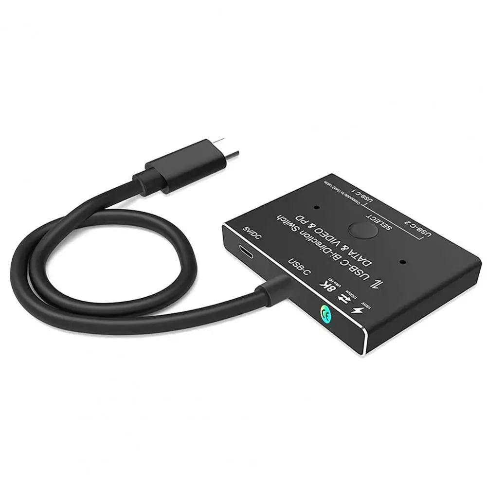 

KVM Type C Two-Way Switch 1x2/2x1 USB 3.1 usb c Splitter Data Video Switcher 8k 60Hz PD100W for PC Monitor Mobile Phone