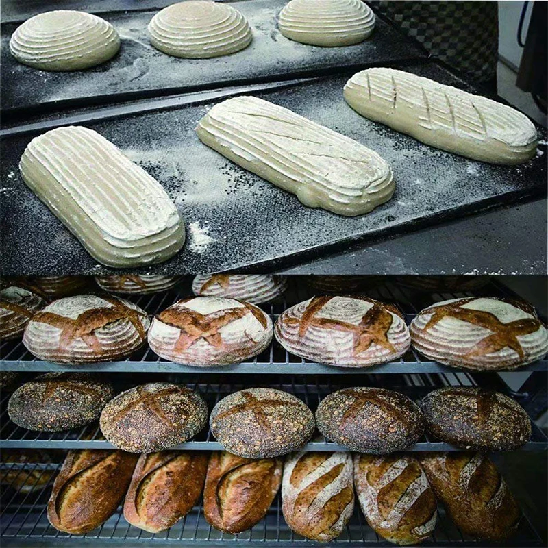 Овальная/круглая корзина из ротанга для хлеба с крышкой хлебобулочная баннетон