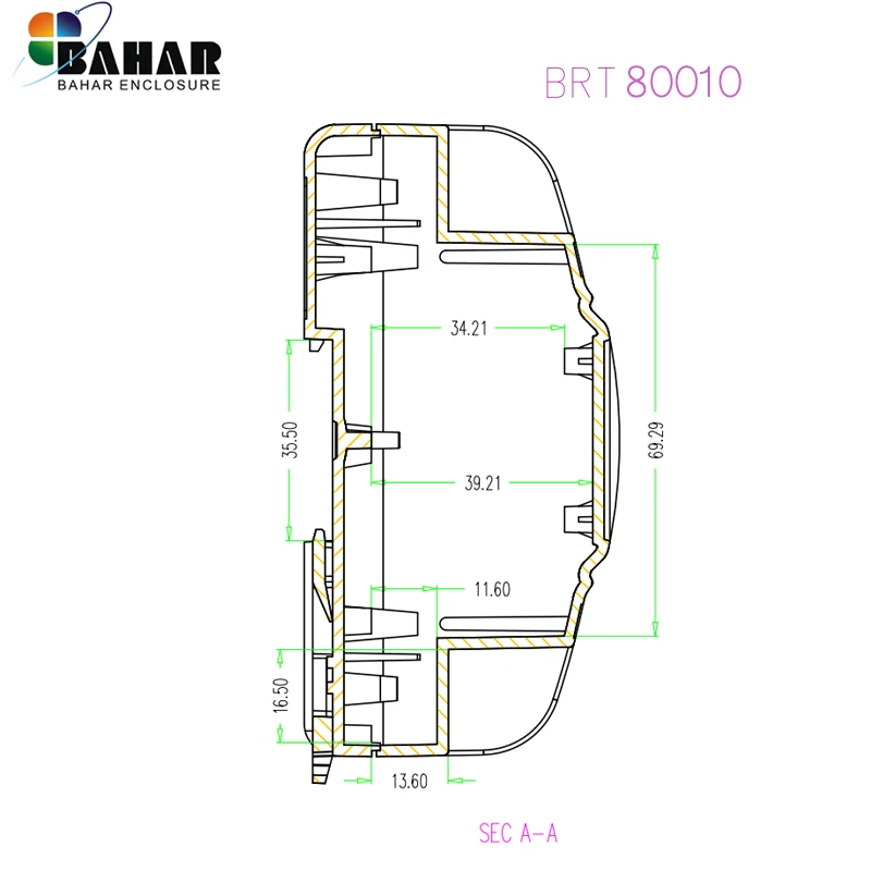 100PCS/LOT electronics din rail enclosures fire resistant din rail box for PCB board housing diy PLC box 108*112*55.8mm