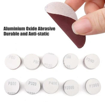 

100pcs Sanding Discs 2\\\" Sand Paper Hook Loop 60-3000Grit M6 Drill Adapter Sander Disc Sanding Discs Shank For Rotary