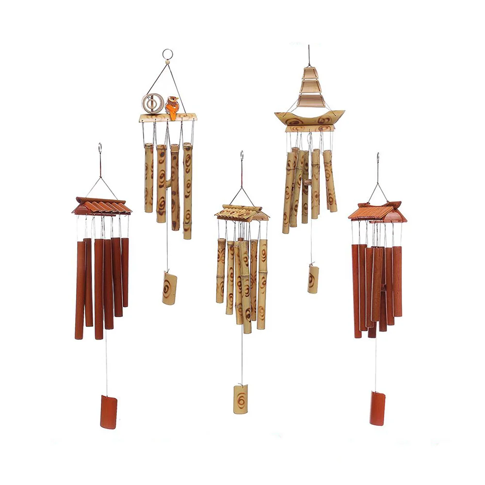 Details about   Bamboo Wind Chimes Wooden Chimes Bell Tube Hanging Garden Yard DIY Decoration US 