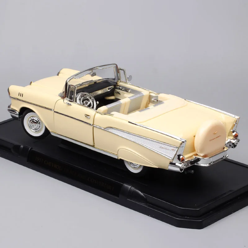 Детские 1:18 Большие весы винтажные CHEVROLET BEL AIR 1957 chevy BELAIR Diecasts& игрушечные транспортные средства Металлический Игрушечный Автомобиль Авто Модели сувенир