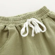 Mian bao повседневные капри Детские tong zhong ku детская одежда стиль летние тонкие однотонные брюки для мальчиков