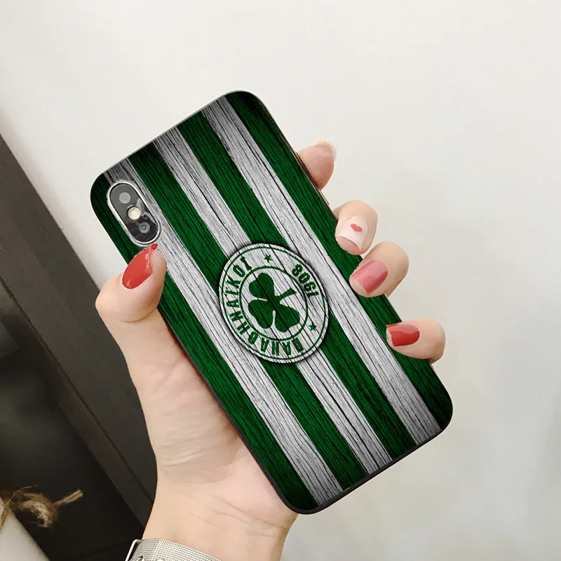 Чехол для телефона Macheda для iphone DIY для Panathinaikos FC чехол черный мягкий TPU для iphone 11Pro X XR XS MAX 7 8 7plus 6 6S 5S SE 5