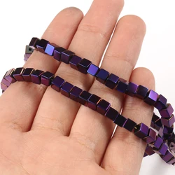 Matte 18K Rose Gold Hematite Beads - 2x2mm 185pcs (Purple multicolor)