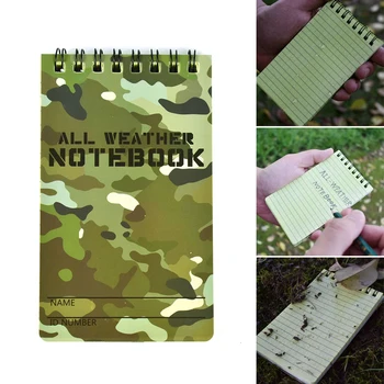 

5pcs Tactical Note Book All-Weather Outdoor Notebooks Waterproof Writing Paper Spiral Note Pads Stationery Pocketbook Wholesale