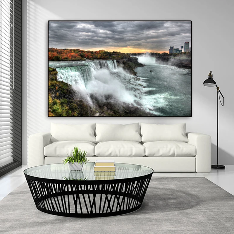 

Landscape Print Niagara Waterfall Canvas Painting Modern Poster Wall Pictures for Living Room Quadro Home Decorative Picture