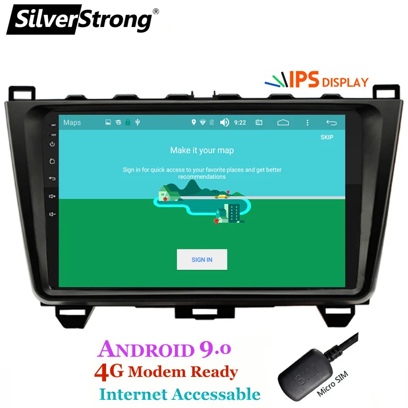 Flash Deal SilverStrong Android9.0 9inch 4G Car DVD for Mazda 6 Atenza IPS DSP option Android Radio Car Android GPS Stereo Audio(no DVD) 5