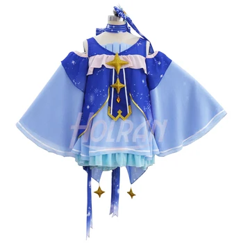

Hatsune Miku Anime Cosplay Costume Cos Miku Snow Princess Chiffon Dress Nice Looking Fairyism Dress