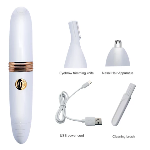 600mAh Electric Shaver For Women Clippers USB Rechargeable Epilator For Shaving/Eyebrow Trimming/Nose Hair Trimmer