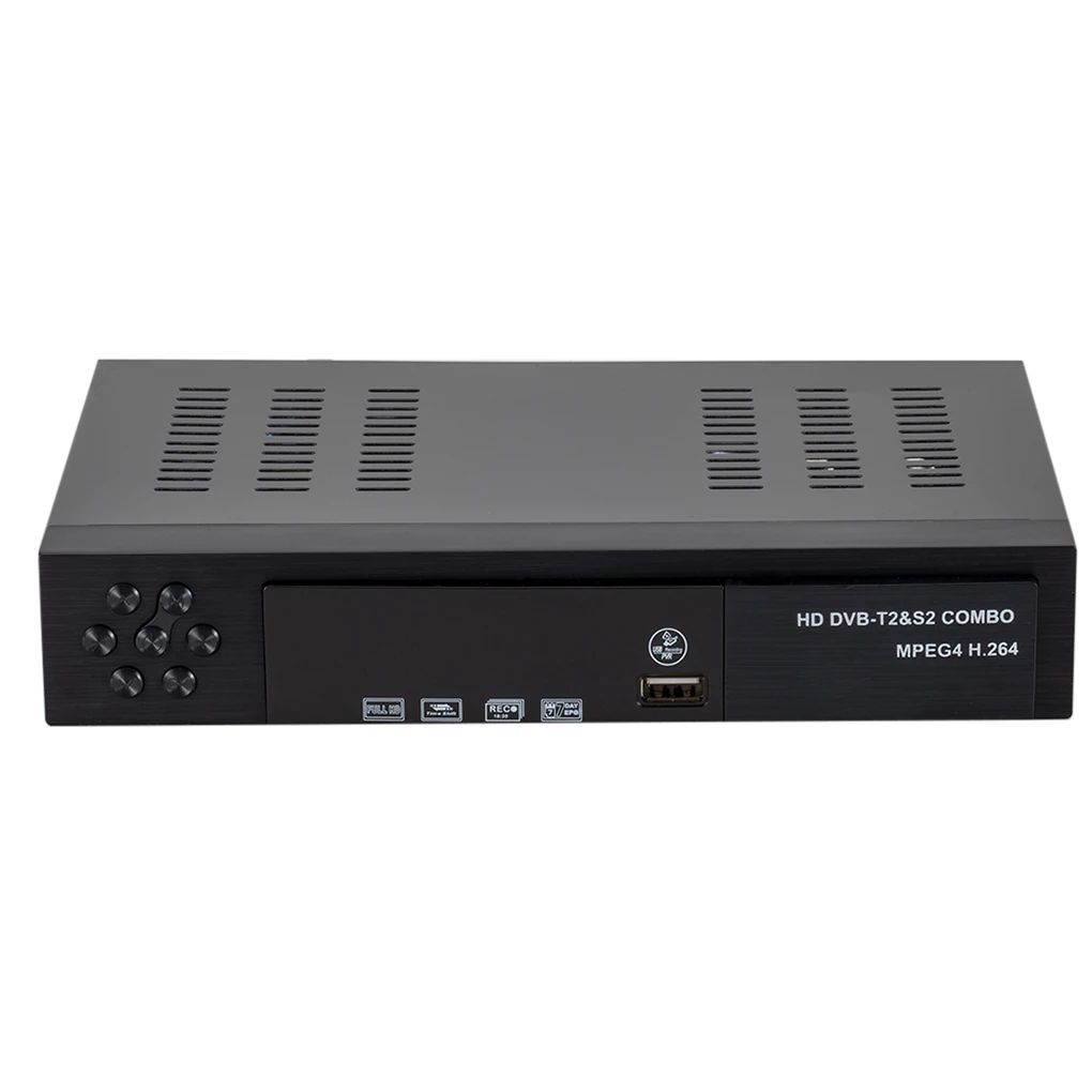 ТВ HD Top Box DVB-T2+ DVB-S2 FTA 1080P декодер тюнер ТВ-приставка ЕС штекер ИК пульт дистанционного управления
