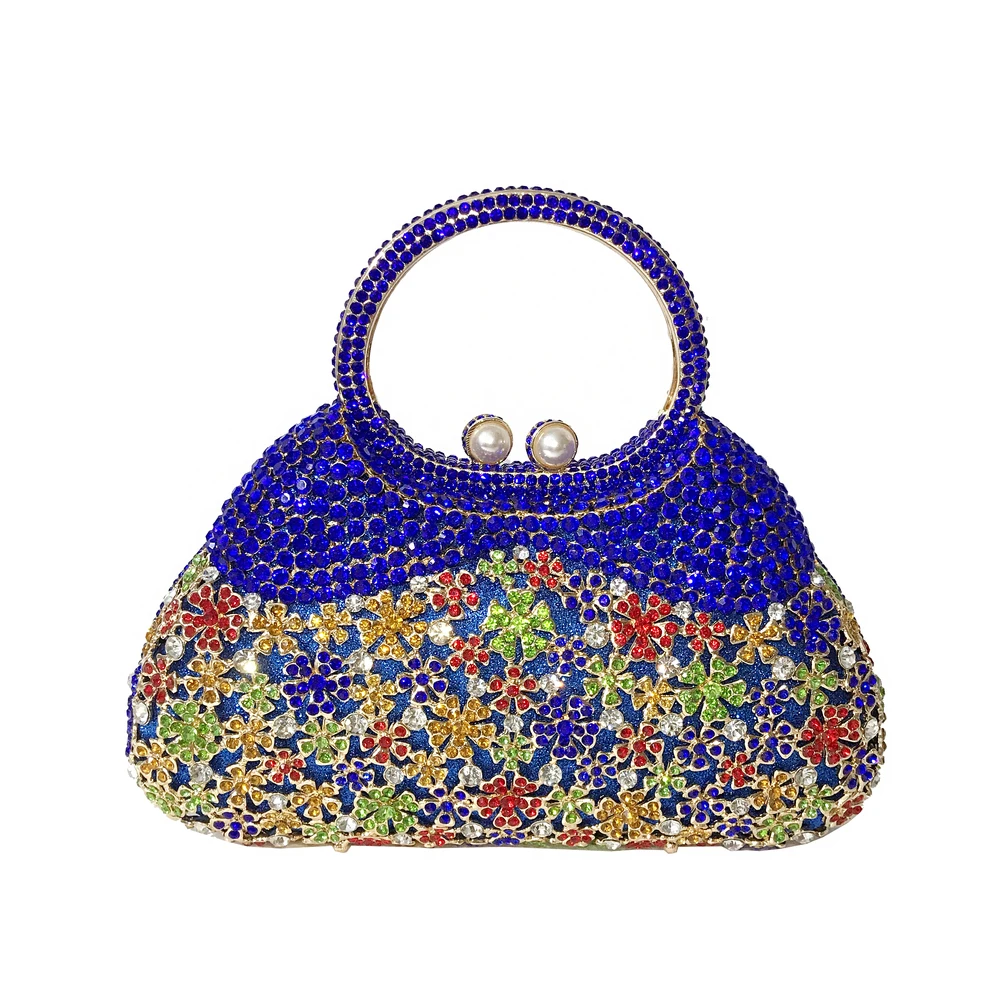 Women's Bags Alloy Evening Bag Crystals / Hollow-out Gold / Fall& Winter