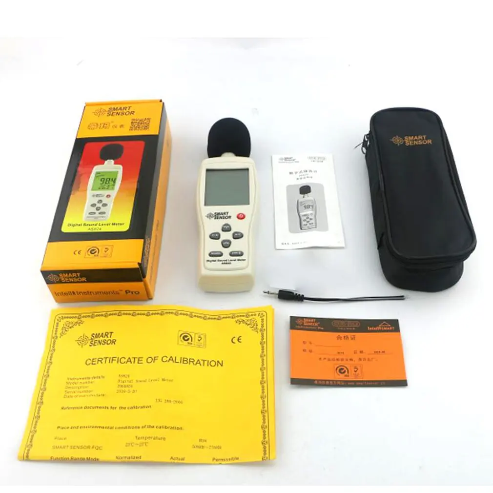 

SMART SENSOR AS824 Sound Level Meters Decibel Meter Logger Noise Audio Detector Digital Diagnostic-tool Automotive 30~130dB