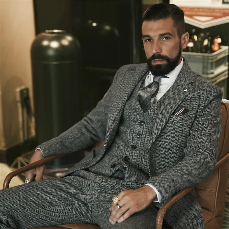 

Custom Made To Measure Mens Tweed Jacket Men,Grey Mens Herringbone Coat,Custom Mens Tweed Coat Tweed Fall Winter Sport Coat