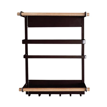 

Iron Jars Rack Fridge Multi Use Refrigerator Side Shelf Holder Towel Paper Magnetic Organizer Rustproof Kitchen Storage