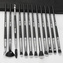 Maange pro 12 pc pincéis de maquiagem conjunto sombra de olho mistura eyeshadow eyeliner pestana sobrancelha blush make up escova ferramentas kit