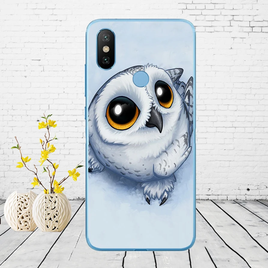 1 Мягкий силиконовый чехол 56DD Сова для Xiao mi Red mi 6 6a mi 8 a2 lite note 5 6 pro 7 - Цвет: 1