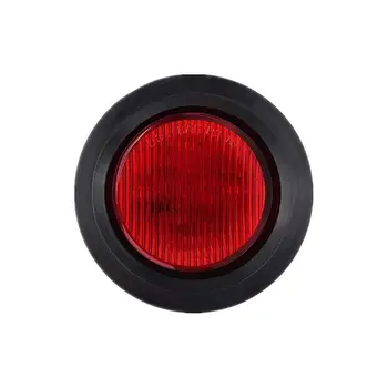 

4Pcs Truck Round Side Marker 24V Lights 7 Beads Stripe 7 LEDs Lights Round Trail E7CA