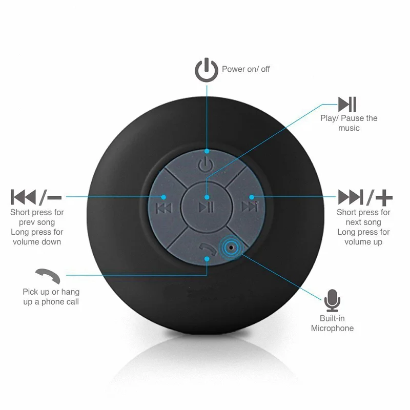 ZUOCHEN беспроводной стерео воды плавающий Водонепроницаемый Bluetooth динамик для плавания