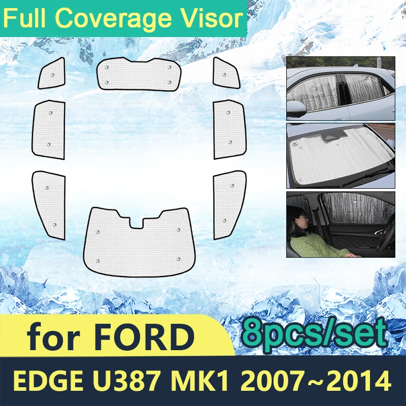 

Full Cover Sunshades For Ford Edge U387 2007~2014 MK1 Car Sun Protection Windshields Side Windows Accessories 2013 2012 2011