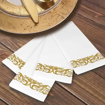 

50Pcs Disposable Tissue Napkin Home Restaurant Dish Bowl Paper Towel Table Decor