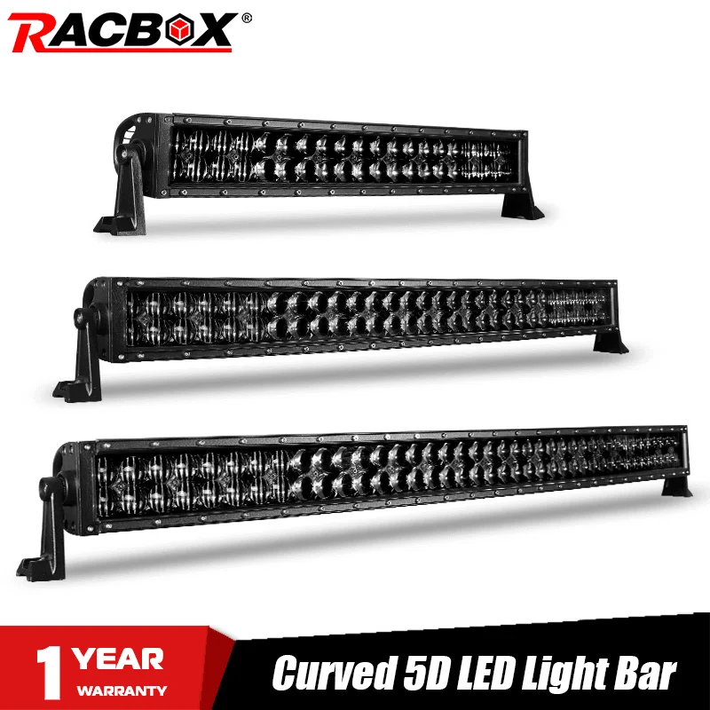 Изогнусветодиодный светодиодсветильник панель RACBOX 42 32 22 дюйма 5D 200 Вт 300 400