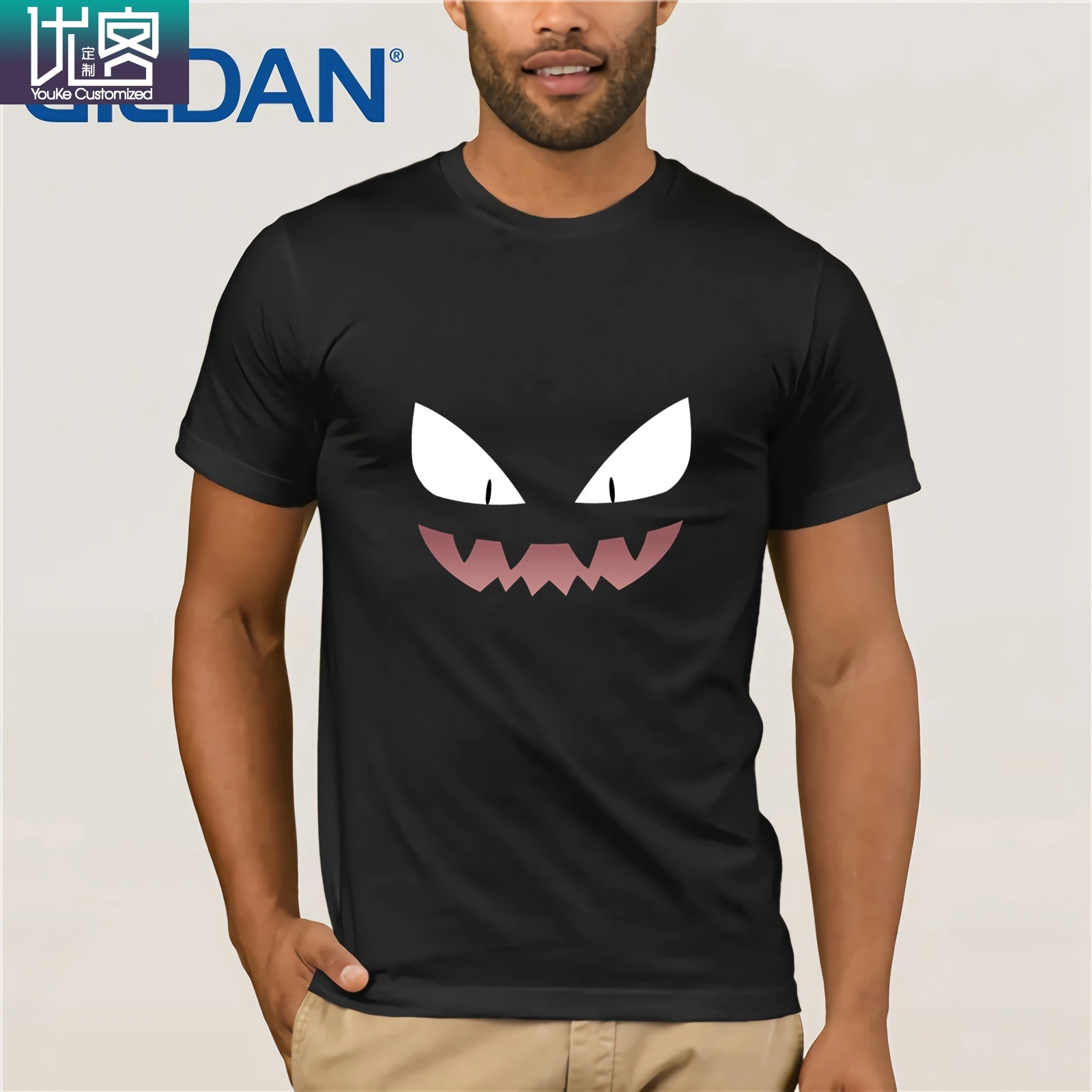 Футболка Покемон футболка с покемоном призрак Gengar Kaiju Pokeball Pikachu аниме мужская из