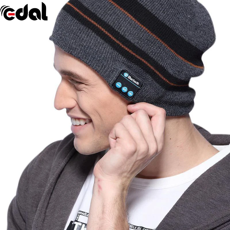 Перезаряжаемое музыкальное бини вязаная шапка Bluetooth беспроводная стерео гарнитура наушник динамик микрофон для спорта