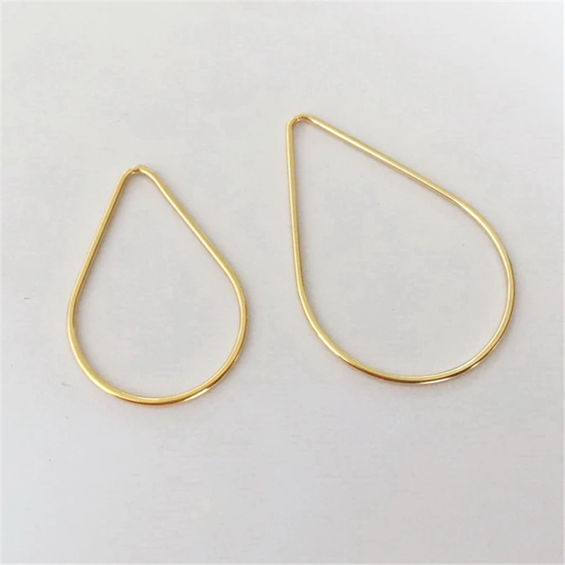 14K Gold Filled Teardrop Charm Gold Pendant For Bracelet Necklace Earring DIY Jewelry Findings Jewelry Making Accessories