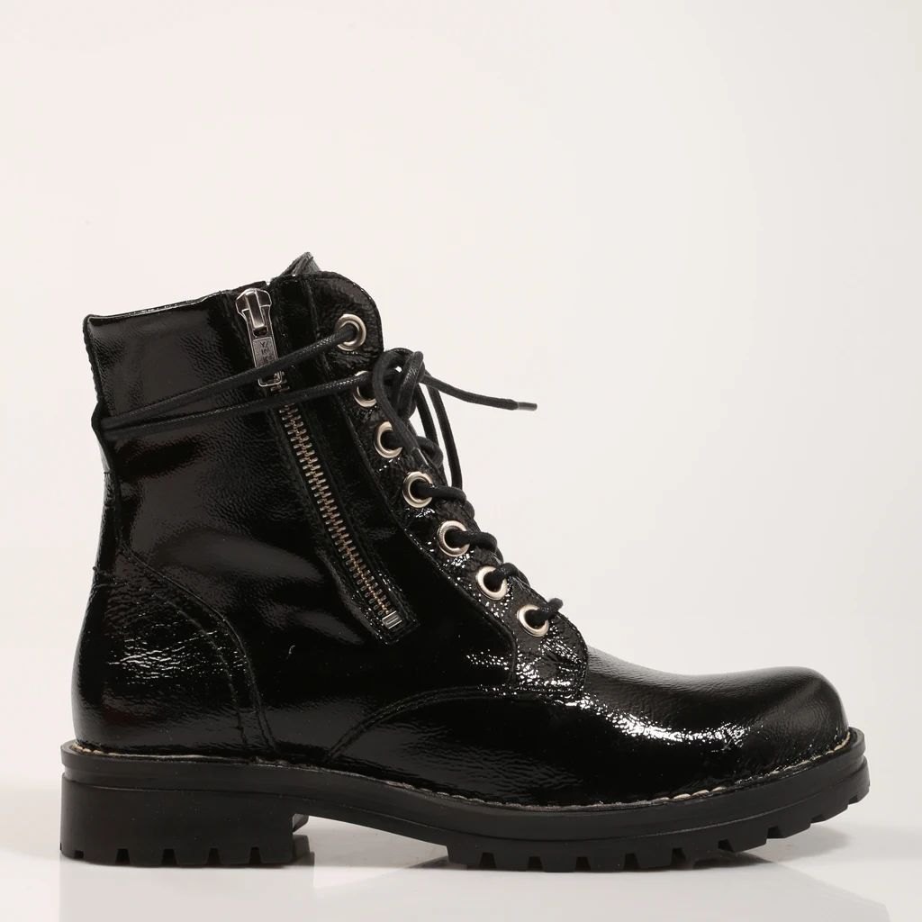 REBECA HOPE BOTINES BOTIN CHAROL NEGRO Negro Charol Mujer - Black ANKLE BOOTS Woman Shoes Casual Fashion 73343 Calzado