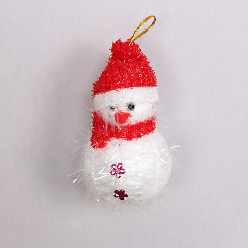 snowman S DIY Christmas Bells Xmas Tree Ball Hanging Ornament Christmas Crafts Christmas Snowball Pine Cone Candy Cane Set - Цвет: snowman S