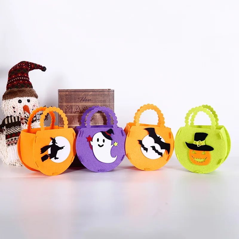 

Halloween non woven cloth bag sticker Shopping Gift Bag Ghost Festival kindergarten gift Candy Bag Handbag