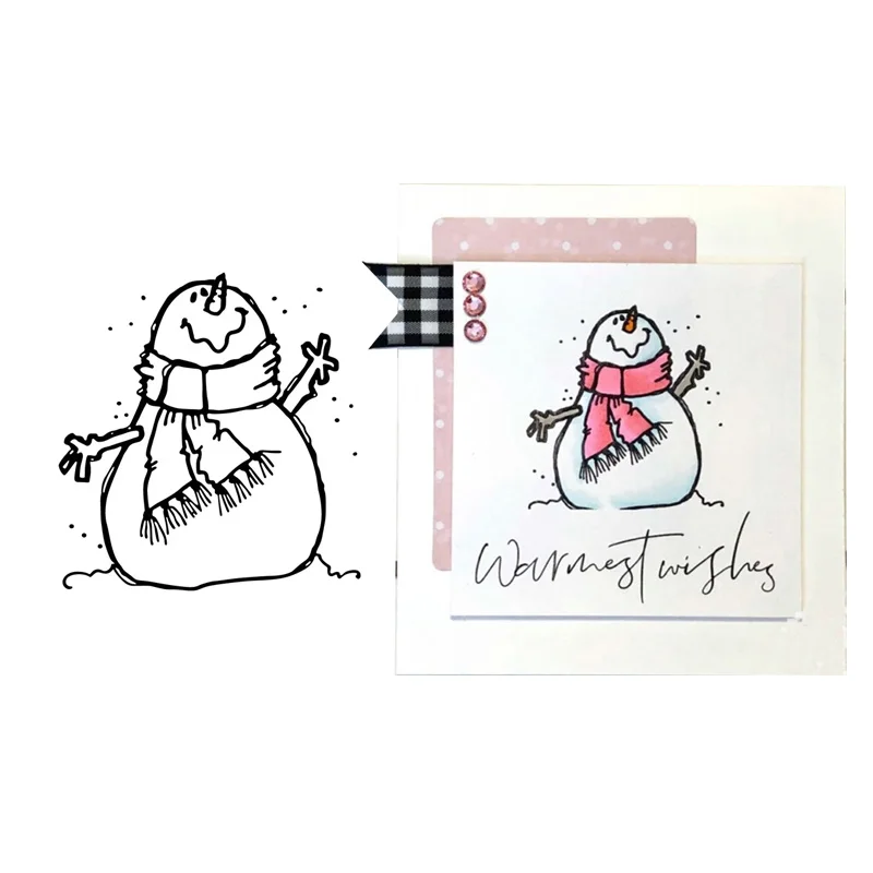 CH JOLLY SNOWMAN прозрачный штамп для скрапбукинга/фотоальбом штампы декоративное
