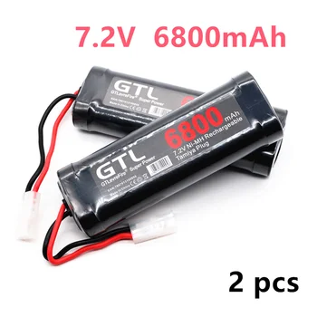 

100% New Original 7.2V Battery 6800mah NiMH Batteries Pack For RC Car Truck Buggy Boat Tank Ni-Mh Baterias gray supper power