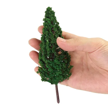 10pcs Model Pine Trees 1:50 For OO O Scale Railway Layout 12.5cm Plastic S13045