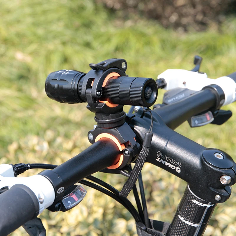 VTT vélo LED avant lampe torche lampe de montage support de clip