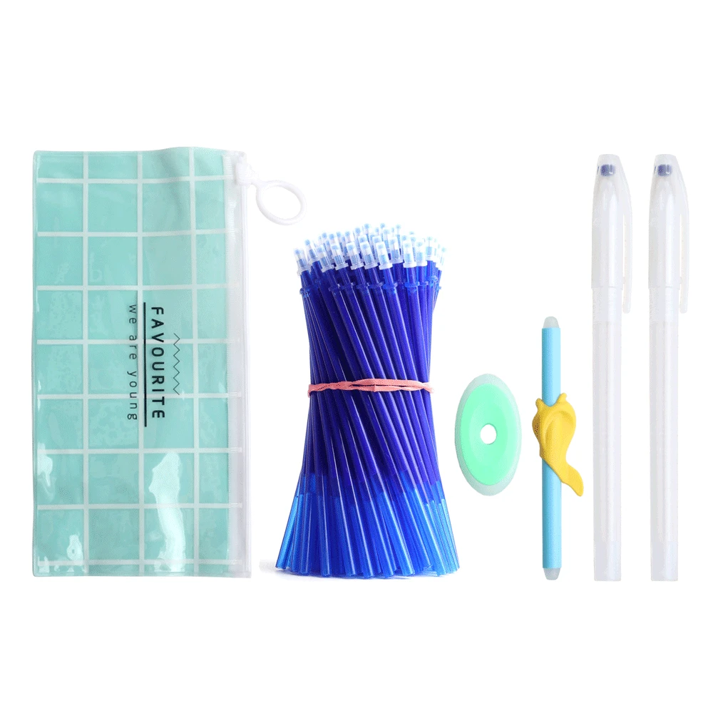36pcs/set Erasable Pen Refill Set Gel Pen Ink Blue Refills For School