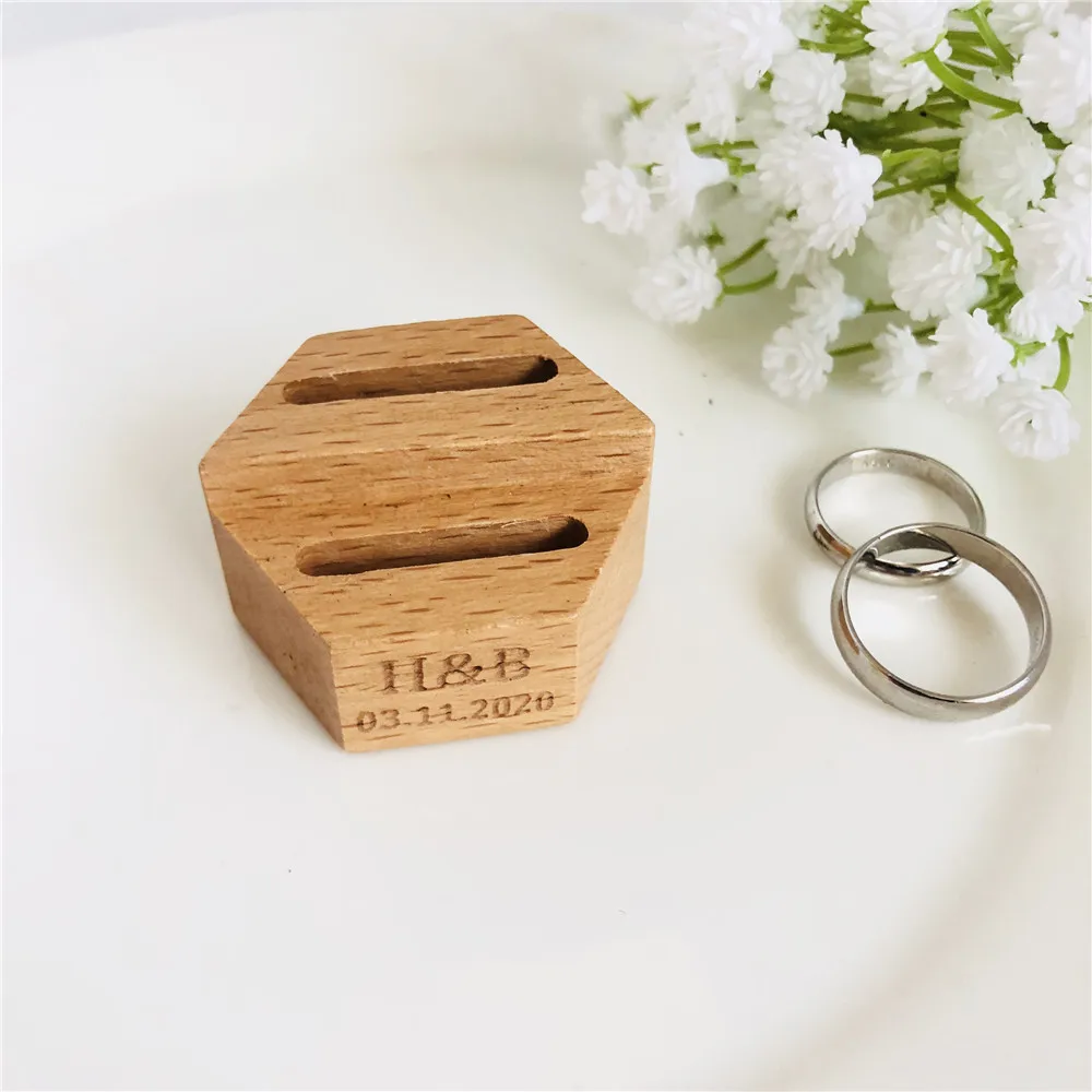 Custom Wedding Ring Bearer, Personalized Wedding Ring Box Glass Box Geometric Glass Ring Holder Box, Personalized Jewelry Box