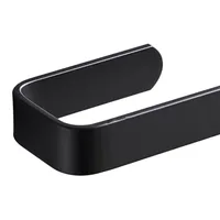 Acrylic Toilet Paper Holder Tissue Rack Wall Mounted Bathroom Kitchen Roll Holder Paper Tissue Rack Hook Modern Black Hanger 4