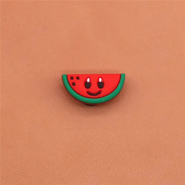 Single Sale 1pcs Shoe Charms Cartoon Heart-shaped Garden Shoe Accessories Buckle Decorations Fit Croc Wristband JIBZ Kids X-mas B