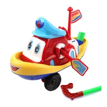 Игрушечные тележки для малышей, однополюсные музыкальные тележки для детей, От 1 до 3 лет, 364 ручная толкающая лодка