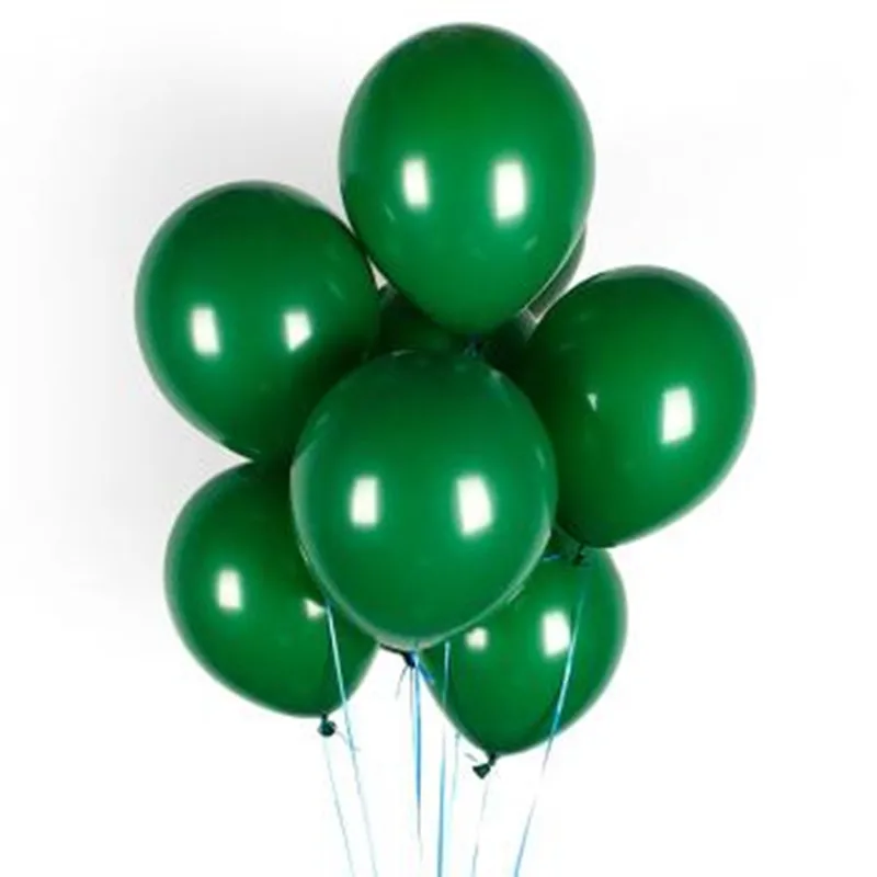 BINGTIAN 10 шт 10 дюймов чернильный синий/розовый белый темно-синий латексный шар 2,2 г шар для украшения дня рождения, свадьбы Вечерние воздушные шары sup - Цвет: dark green